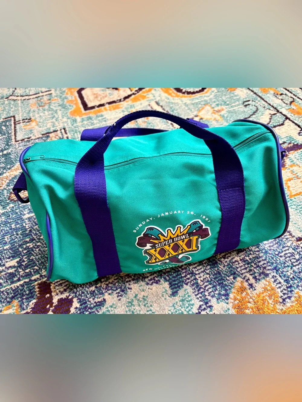 VTG 1997 Super Bowl XXXI Small Gym Duffle Bag